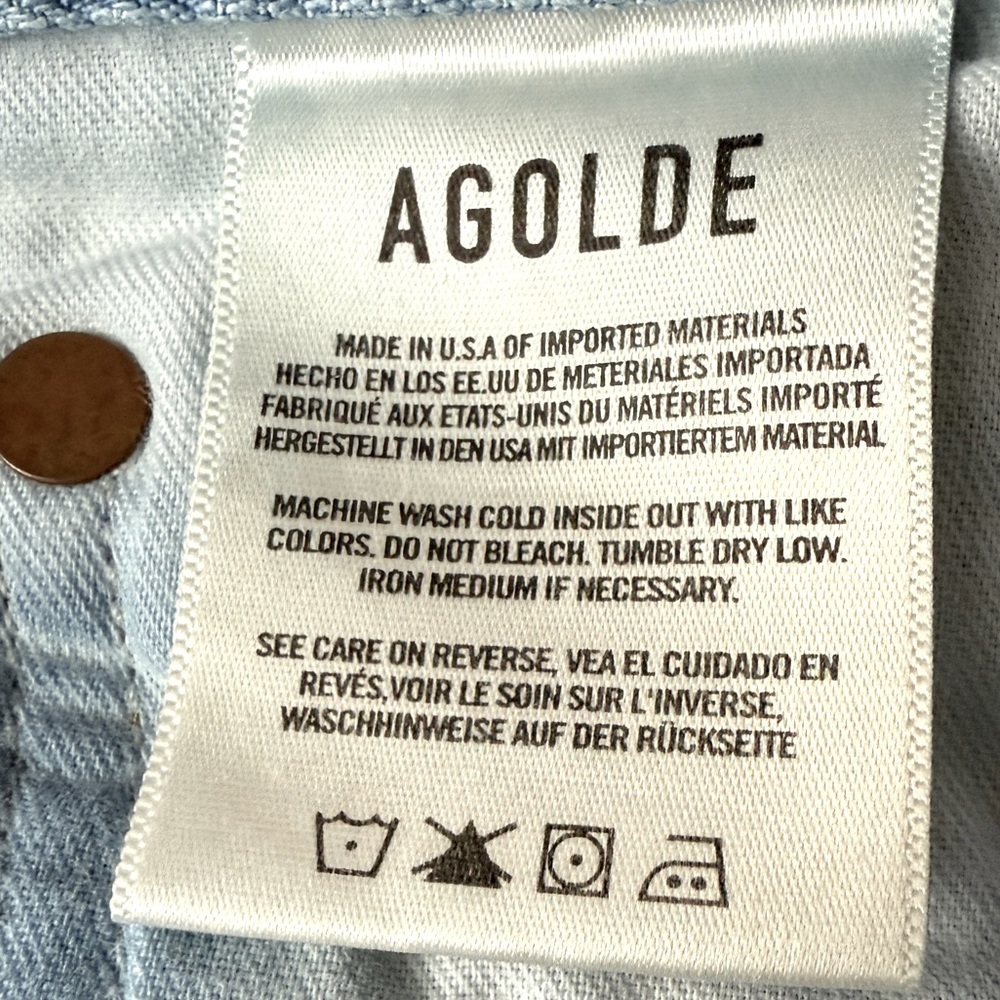 Agolde Riley High Rise Straight Crop In Shatter Size 25 - Picture 10 of 12
